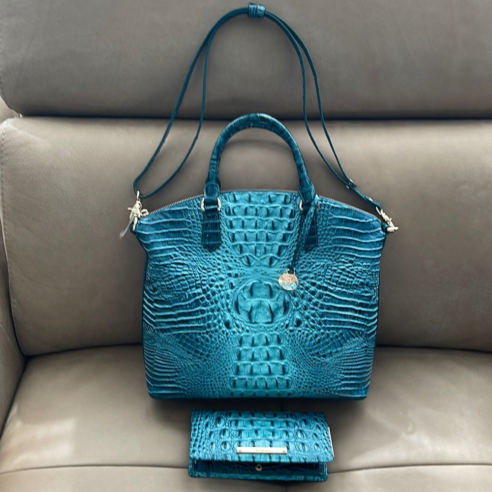 Brahmin Melbourne Satchel & Wallet - Blue